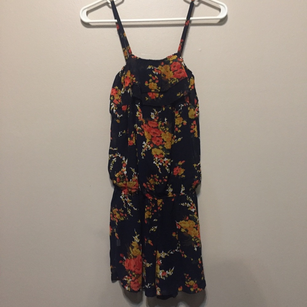 Floral Blue Romper